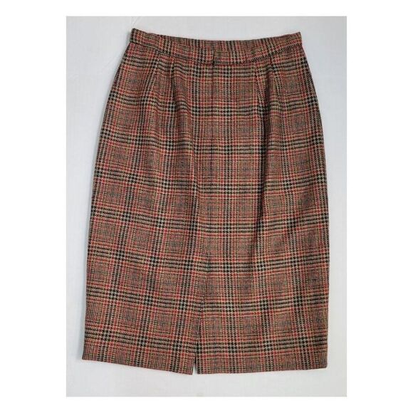 Vintage 1990's Pendleton Tweed Wool Plaid Skirt - Picture 5 of 7